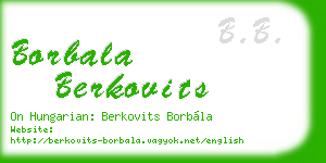 borbala berkovits business card